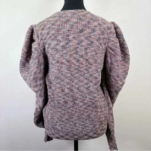 Unbranded Crewneck  Puff Sleeve Space Dye Sweater - Picture 4 of 16